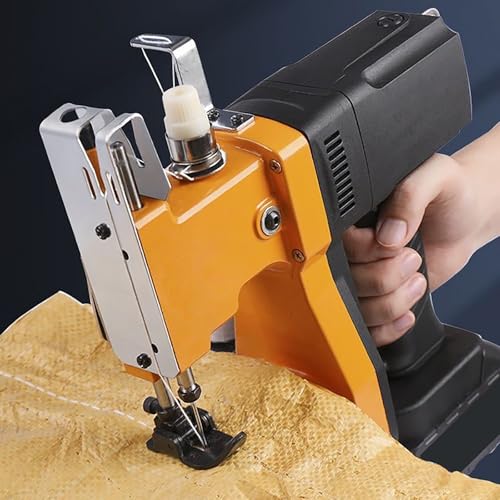Máquina de Coser Sacos,Cerradora Eléctrica Portátil Inalámbrica, Grosor de Costura 0,2-10mm, 2 S/bolsa Batería de Litio Extraíble, para Bolsas de Arroz y Sacos Tejidos
