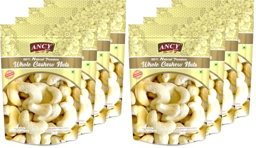 Image of Ancy Kaju (Cashew) 1000 Grams (250 Grams X 4) for All Ages | High in Protein and Boosts Energy and Build Immunity | Healthy Nutritious Cashew Nut | Delicious Vegan & Crunchy Kaju Nut for Cooking and Raw Eating