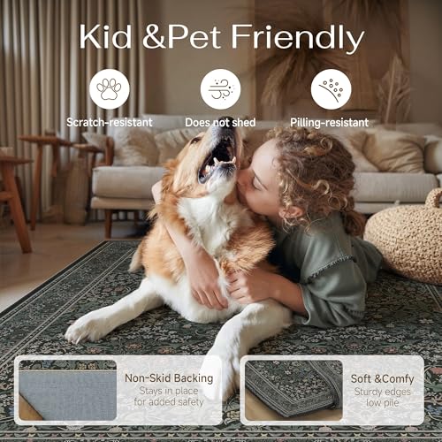 58% Off HUGEAR Vintage Floral Machine Washable Runner Rug