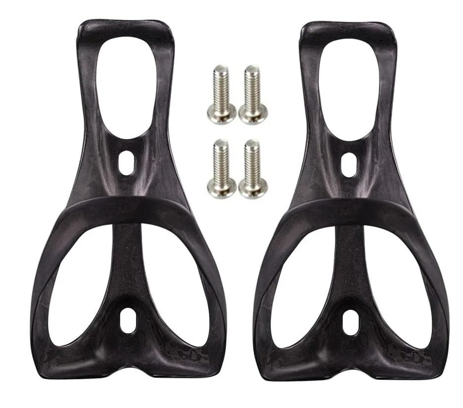 CHENJIAHAO Flaschenhalter Fahrrad Vollcarbon Fahrrad Flaschenhalter MTB Rennrad Flaschenhalter Ultraleichte Fahrradausrüstung GeträNkehalter Fahrrad(2PCS Black Logo)