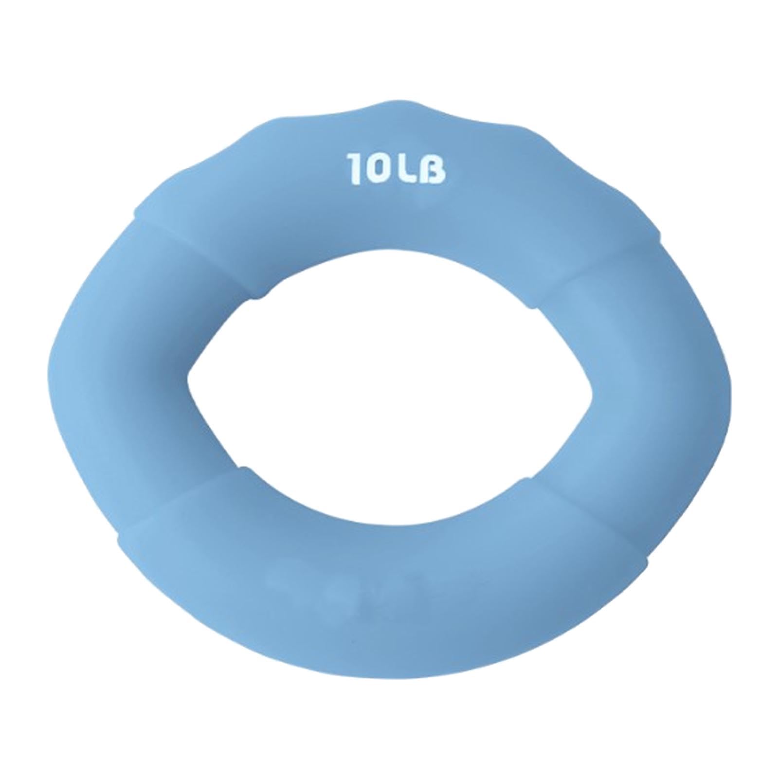 Hand Grip Strengthener,Silicone Rings for Muscle Training, Sports, Rock Climbing, Fitness (Adult Gray and Blue 10LB)