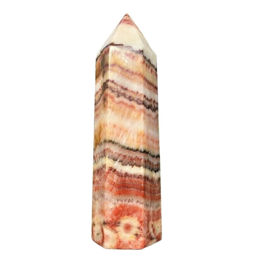 KJEBVHIRS Decorative Ornaments Rhodochrosite Column Quartz Crystal Tower Point (Size : 1100-1200g)