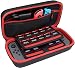 TAKECASE Nintendo Switch Hard Case, Fits Adapter/Charger, Includes 19 Game Card Storage, Accessories Pouch, Handle, Nintendo Switch Carrying Case, Nintendo Switch Case - Red/Black