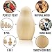 AEVVV Unpainted Blank Russian Matryoshka 5 Figures - DIY Craft Wood Unfinished Shapes Handmade Souvenir