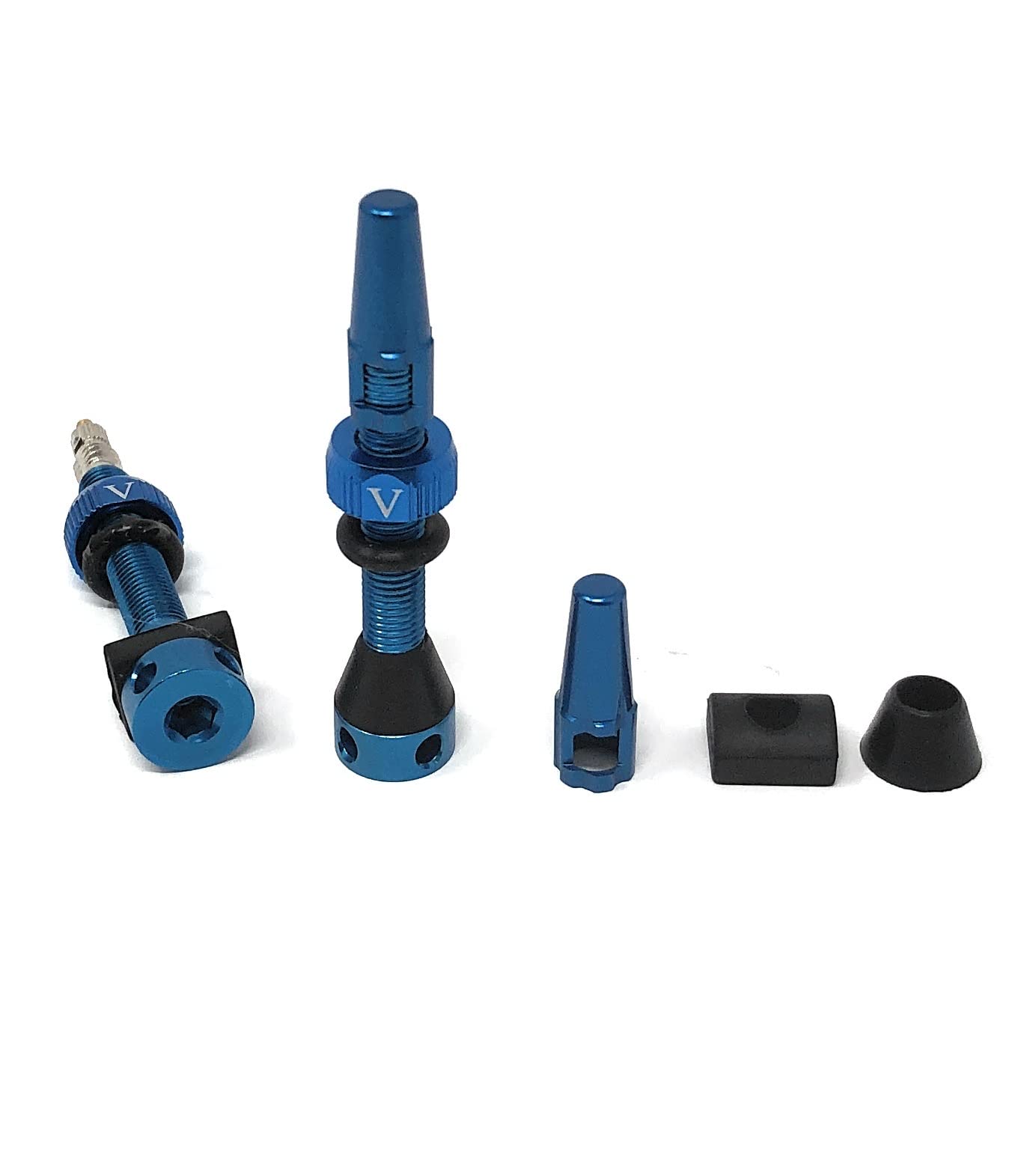 VeloTubes Tubeless Valve Stems FR11D, 40mm Blue