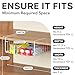 Simple Houseware Under Shelf Basket, White – 2-Pack Space-Saving Storage Organizer for Kitchen, Pantry, Closet, Office – Wire Metal Shelf Organizer, No Tools Required