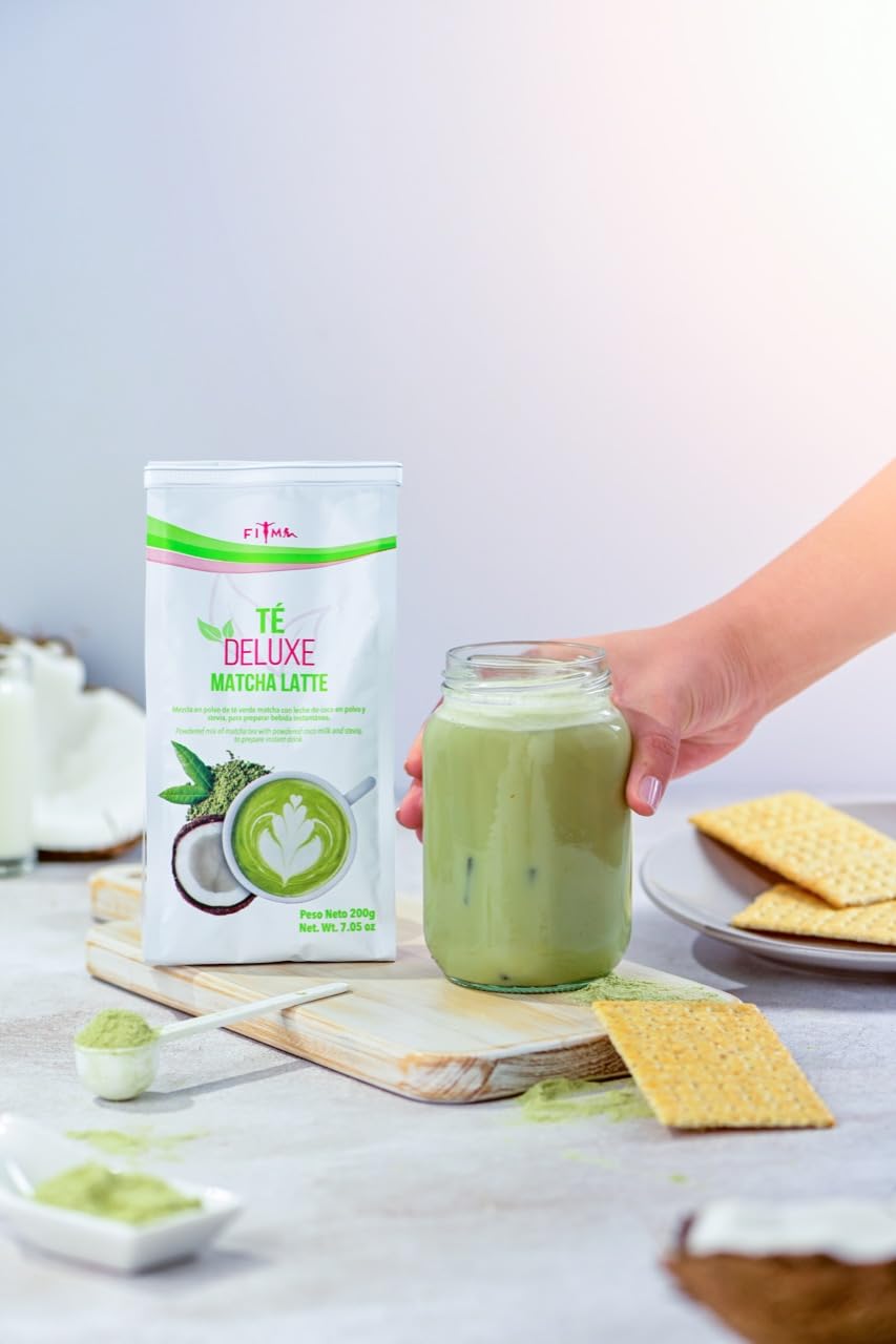 T Deluxe Matcha Latte - Ceremonial Grade Matcha Tea with Coconut Cream Oat Powder and Collagen for a — view 4