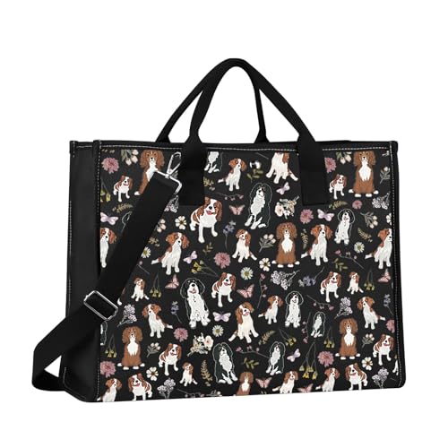 Bolso tipo tote para mujer con diseño de Cavalier King Charles Spaniel, ideal como regalo miniatura 1