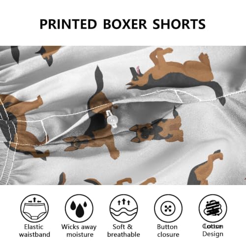 Image of Men's Boxer Shorts Cotton Loose Underwear with Button Fly