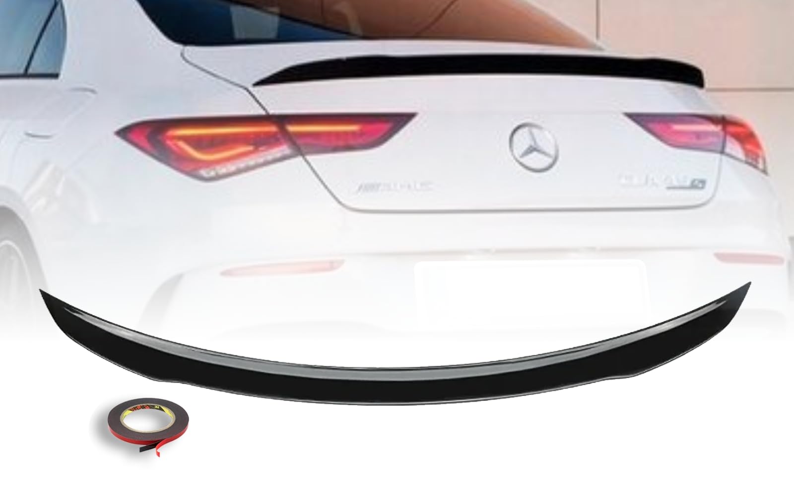 MpTuned MB W118 C118 Spoiler posteriore nero lucido per bagagliaio classe CLA W118 2019 anno modelli Performance Tuning Restyling