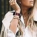 KADES Leather Band Replacement Strap for Fitbit Versa 2/Versa Lite/SE Smartwatch - Compatible With Women and Men (Wine Band+Rose Gold Buckle)