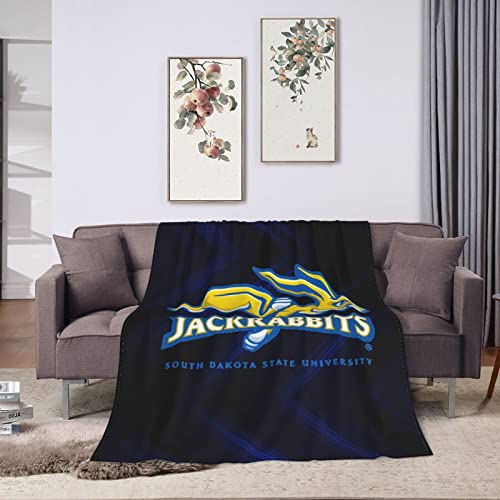South Dakota State University Logo Blanket Large Luxury Fleece Soft Anti-Static Anti-Pilling Flannel Bed Blanket #TOP7