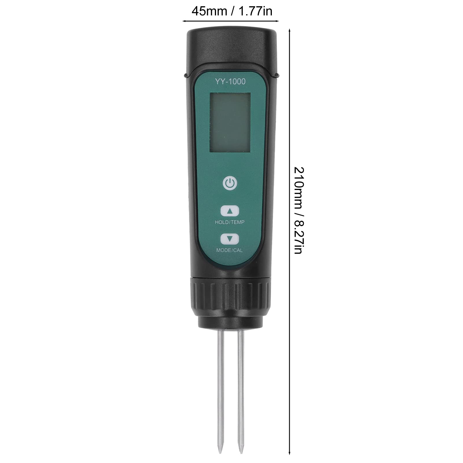 Bodentester, Digitales 3-in-1-EC-Temperatur- und Feuchtigkeitsmessgerät mit LED-Hintergrundbeleuchtung für Gartenarbeit und Pflanzenpflege