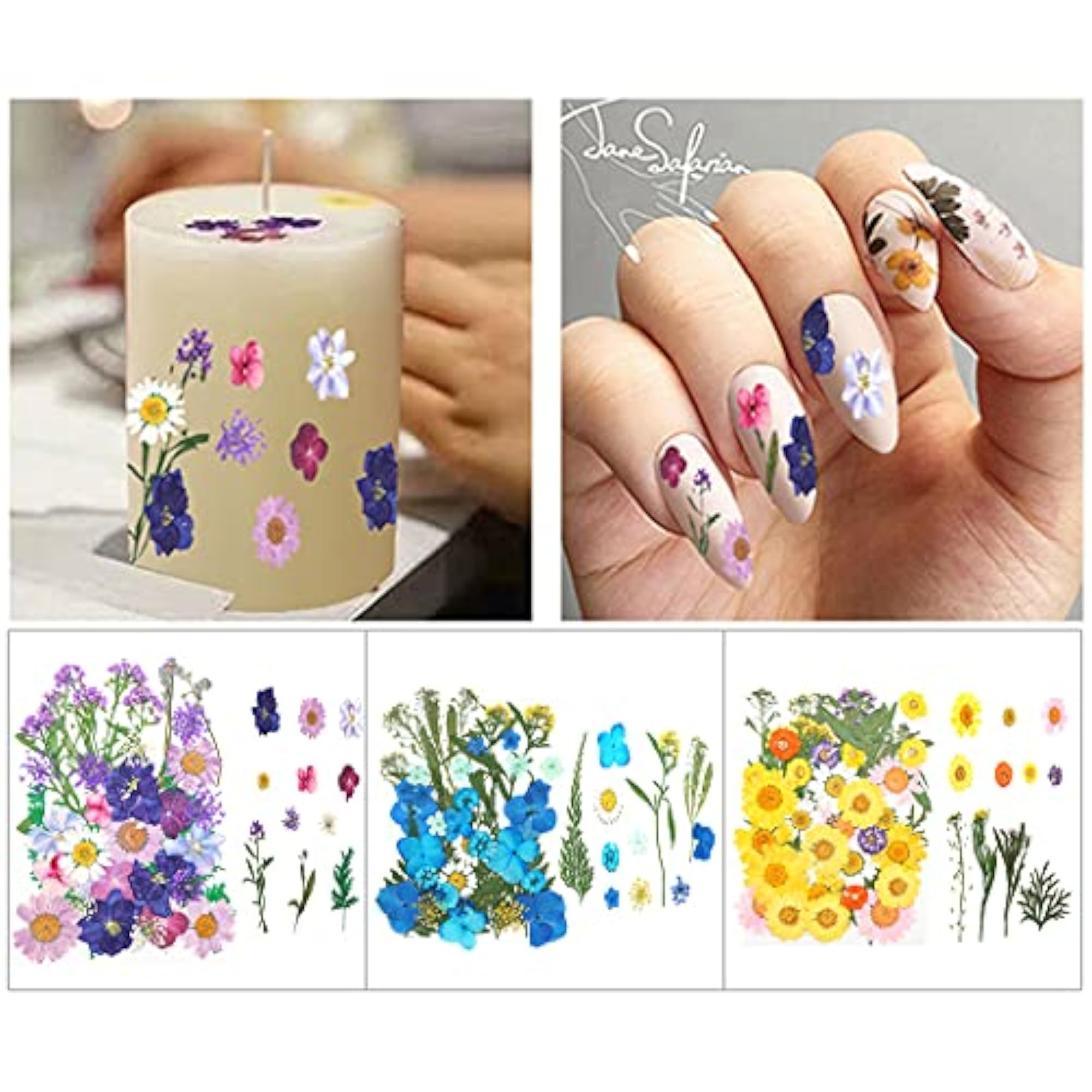 40PCS Assorted Dried Flower Kit for DIY Crafts