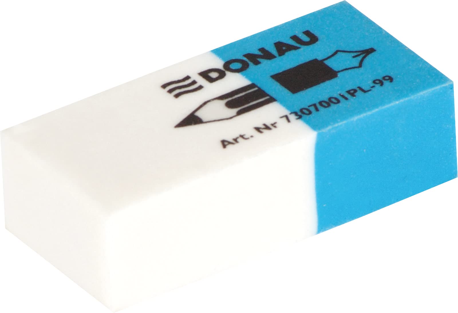 Gomma DONAU 7307001pl-99 Bicolore Blu/Bianca – Per Matita E Penna A Sfera, 41x18x11 Mm