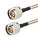 Eightwood N Male to N Male Jumper RG400 Low Loss Coaxial Cable 3 Feet for 4G LTE Antenna,WiFi Antenna, Antenna Router, Ham Radio