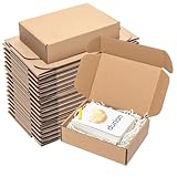 Wowxyz Shipping Boxes 7x5x2" 60 Pack - Brown Corrugated Cardboard Box Mailing for Small Business, Kraft Medium Literature Mailer Packaging Supplies
