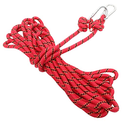 VILLCASE Corda de escalada com ganchos, corda de segurança de segurança para acampamento ao ar livre