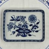 Generisch Zwiebelmuster Butterplatte Beilagenplatte 13,5x10,5 Top Zustand