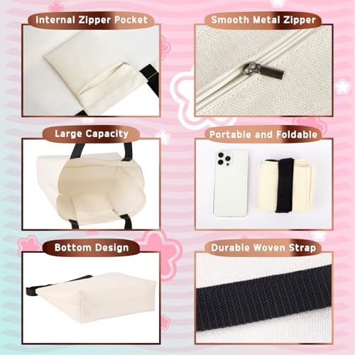 Sketch Highland Cattle Tote Bag Reusable Grocery Bags Cute Aesthetic Shopping Shoulder Handbag with Interior Zipper Pocket Stylish Sketch Highland Cattle Present for Women4