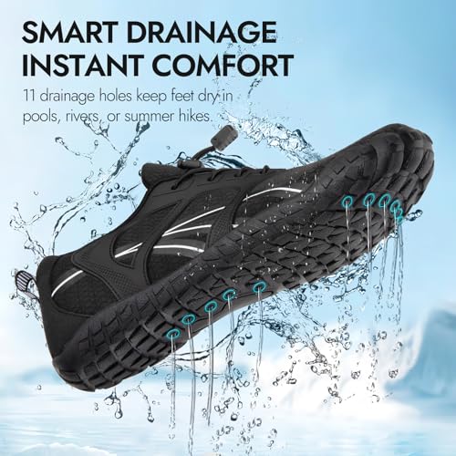 Image of ATHMILE Barefoot Water Shoes Women Men Wide Non Slip Aqua Beach River Pool | Quick Dry Swim Kayak Lake Hiking Surfing Boating Fishing Diving Rock Climbing Cruise Ship Essentials