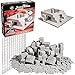 Monster Adventure Terrain - 173pc Paintable Core Building Set w Baseplate- Fully Modular and Stackable 3-D Tabletop World Builder Compatible with DND Dungeons Dragons, Pathfinder, and All RPG Games