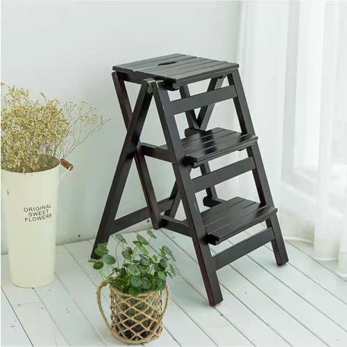 Taburete de escalera plegable para camping y silla de madera auxiliar 2