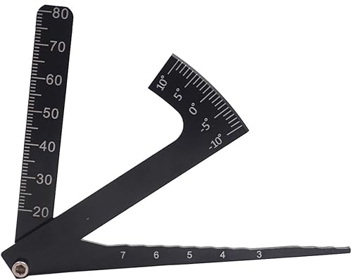 Metal 3 en 1 RC Escala de medición ajustable de la rueda de altura de la llanta de calibre de curvatura herramienta de regla de ángulo para 18 110