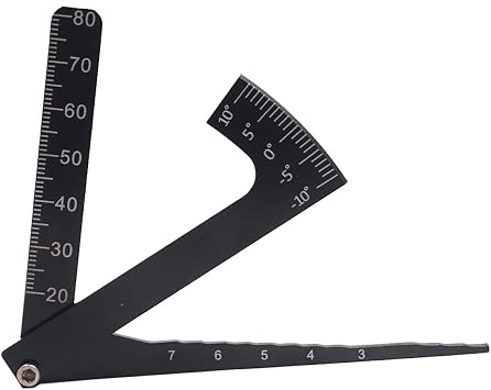 Metal 3 in 1 RC Scale Adjustable Measurement Wheel Height Rim Camber Gauge Angle Ruler Tool for 1/8 1/10 RC Car Truck Tire,Black...