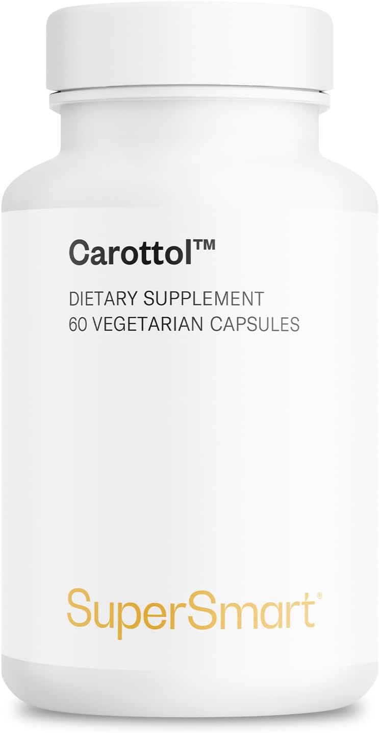 Supersmart - Carottol - Carotenoid Complex Supplement - with Beta Carotene, Lycopene, Lutein & Zeaxanthin | Non-GMO & Gluten Free - 60 Vegetarian Capsules