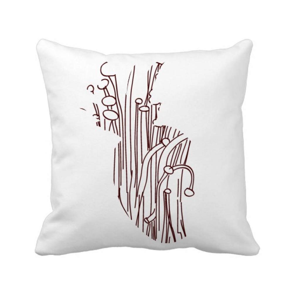 Housse de coussin flammulina velutipes et ananas DIY en textile haut de gamme