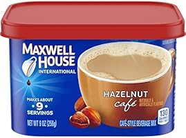 Maxwell House International Hazelnut Café Instant Coffee (9 oz Canisters, Pack of 4)