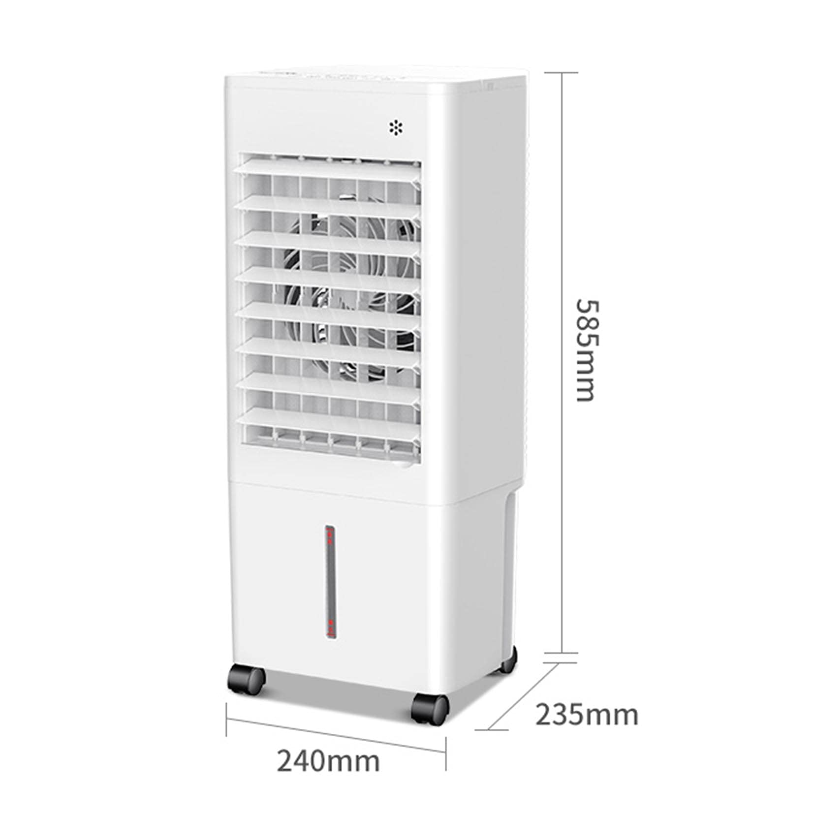 Enfriador de Aire evaporativo Aire Acondicionado Ventilador Enfriador de habitación con 2 bandejas de Hielo,Enfriadores evaporativos para Oficina en el hogar,Ventilador con Rueda,Tanque de Agua de