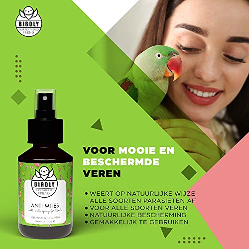 Birdly Anti Parasiet Spray voor Vogels 100 ml I Natuurlijke Mijten Bestrijding zonder DEET I Voor vogels zoals… - Afbeelding 5