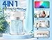 Portable Air Conditioner Fan 4-IN-1 Evaporative Air Cooler 3 Speed Modes 600ML Waterbox 7 Colors Light & Misting Personal Desktop Cooling Fan, USB Plug, Mini Air Conditioner for Room Office Bedroom