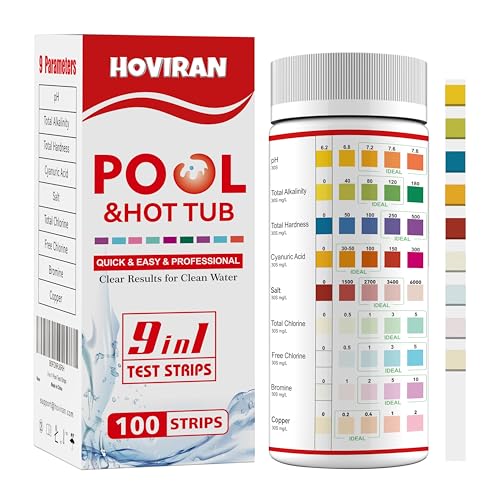 Pool Salt Test Strips Hot Tub Spa Test Strips 9 in 1 100 Strips