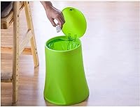 Vista 6 de Botes de basura de plástico, cubo de basura grande con tapa, capacidad de 3.1 galones de capacidad, cesta de basura semiautomática