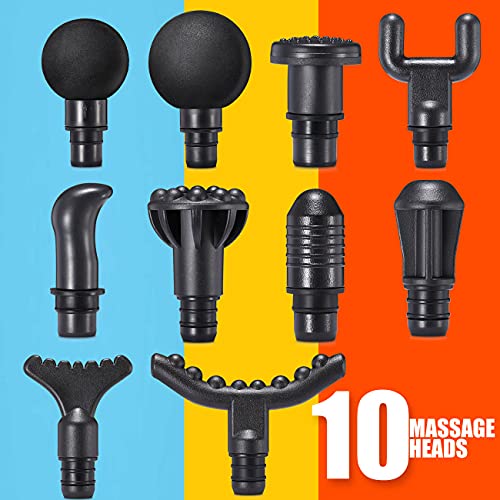 Dicfeos Massage Gun, Deep Tissue Percussion Muscle Massager for Pain Relief and Sore Muscle, Long Battery Life, 30 Speeds, 10 Replaceable Massage Heads - Thumbnail 6