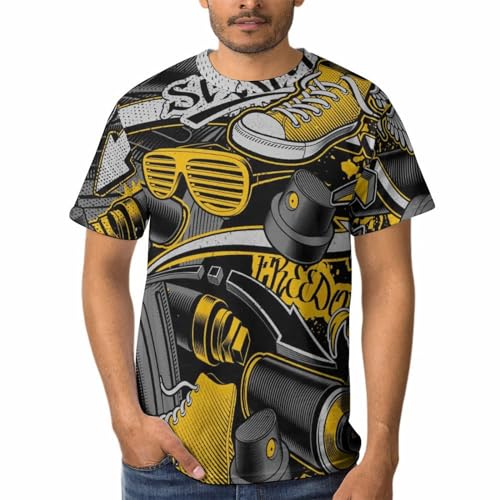Tee shirt manches courtes, t-shirt à col rond et chaussures homme tendance