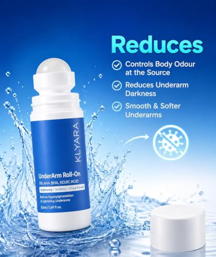 Image of Underarm Roll-On Deodorant, 5% Potassium, Brightening, Odour Control & Smooth Skin, for Men & Women