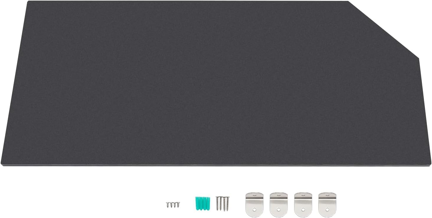 Mampara divisoria de privacidad para urinarios Masculinos, de Montaje en Pared - Fácil de Limpiar, Color Negro, Ideal para hoteles, escuelas, centros comerciales y baños públicos - Solución
