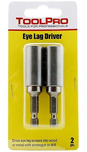 TOOLPROEye Lag Driver - 2 Pack, Works with ToolPro Faster Model Numbers, TP05015, TP05010, TP05020 and TP05025.