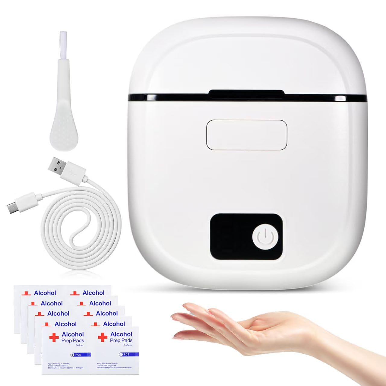 Electric Nail Clipper, Upgraded 4 in 1 Automatic Nail File, 3-Speed Electric Nail Trimmer with Led Light