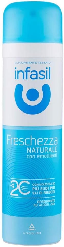 Set 6 INFASIL Deodorant Spray Freshness Natur.Ml 150 Body Care And Hygiene