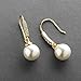 Mariell Pearl Drop Bridal Earring, Gold Wedding Earring for Brides, Bridesmaid, Mother's Day Jewelry Gift