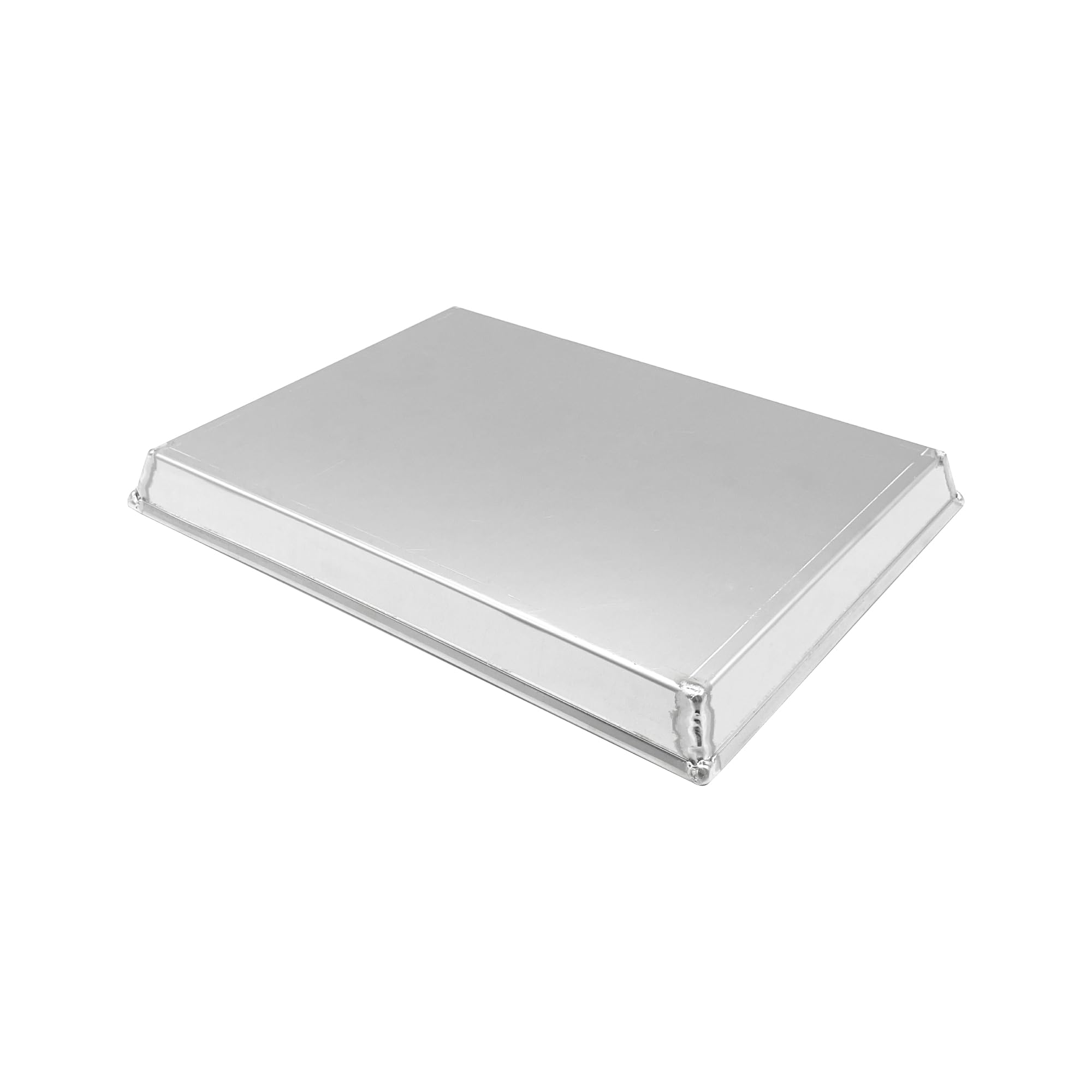 Pentole Agnelli COAL49/335 Teglia Rettangolare in Lega d'Alluminio 3003 con Orlo, Argento, 35 x 28 cm, 1 Pezzo