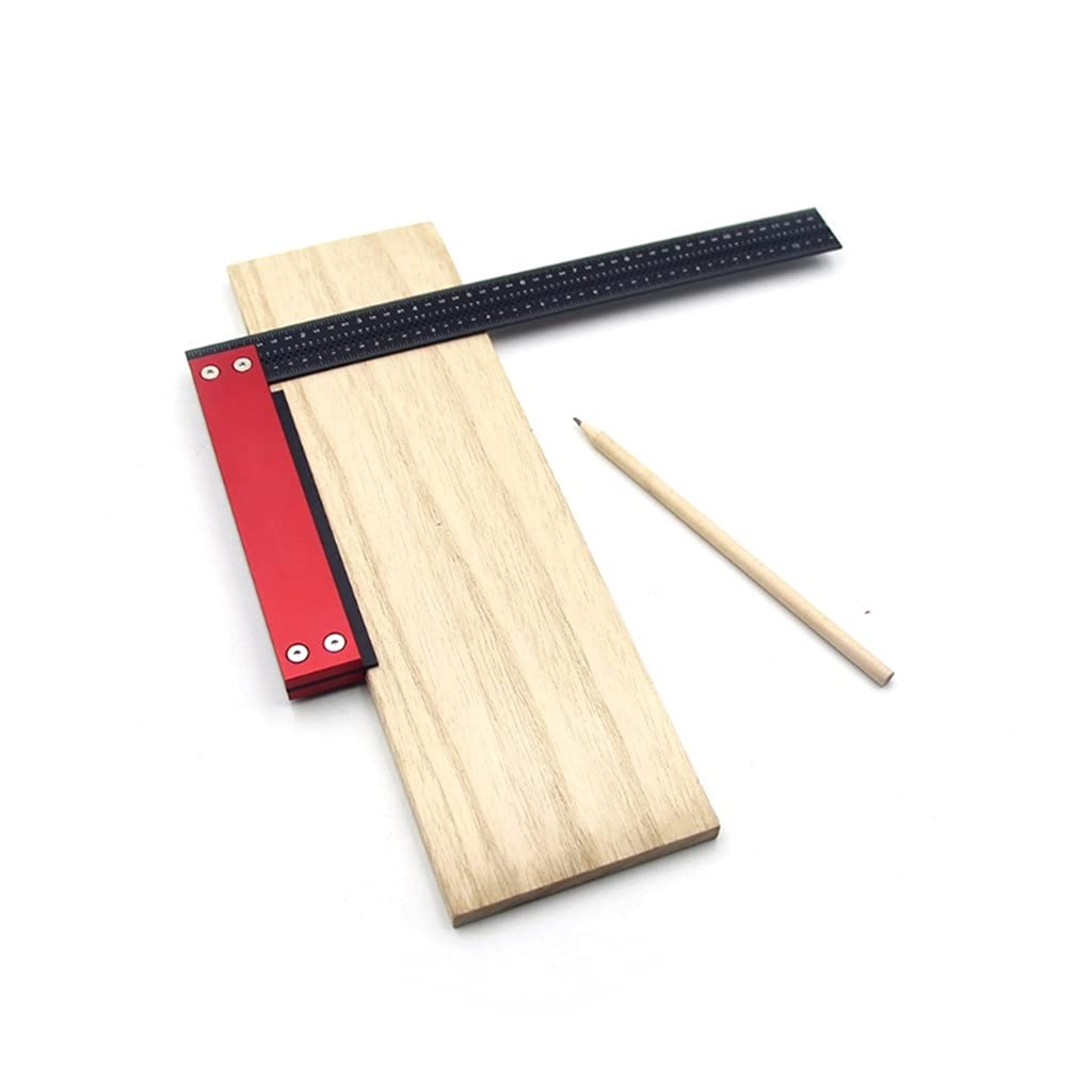 JSEIAJB Aluminum Alloy Square Ruler Right Angle Marking Gauge Protractor for Carpenter Woodworking Measuring Tools