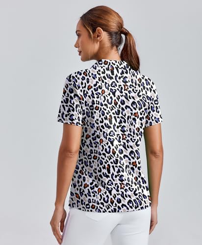 Image of PINSPARK Womens Golf Shirt Short Sleeve Polos UPF 50+ Collared Tennis Tops