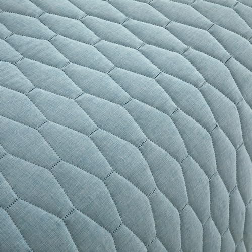 Chic Home Nyla 3 Piece Queen Size Quilt Set - Contemporary Geometric Hexagon Pattern Bedspread Coverlet with 2 Pillow Shams, Blue