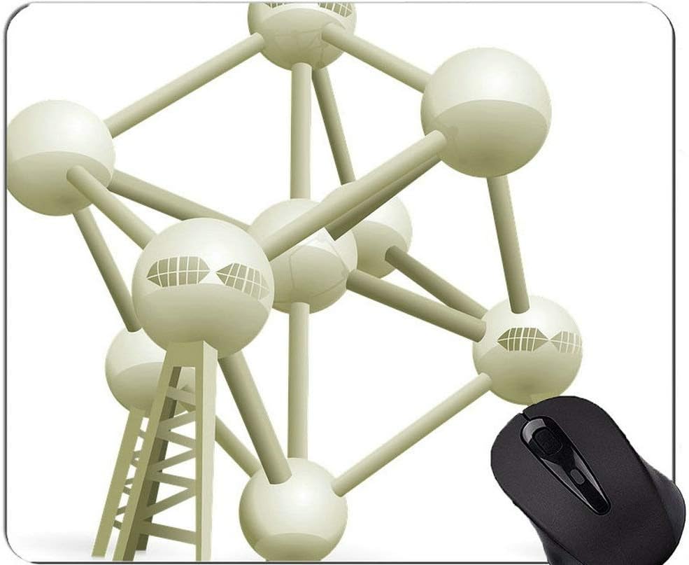 Physics Chemistry Studen Gaming Mouse Pad,Atomium Non-Slip Rubber Base Mousepad